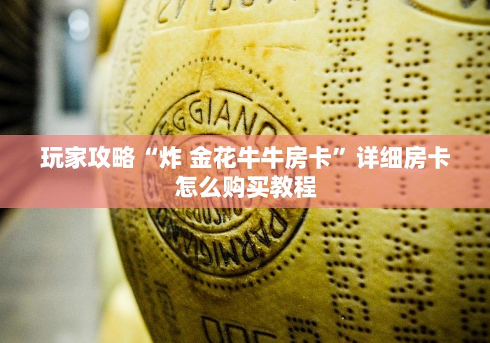 玩家攻略“炸 金花牛牛房卡”详细房卡怎么购买教程